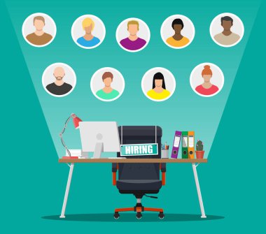Ofis koltuğu, işareti vacancy, office itmes kutusuyla