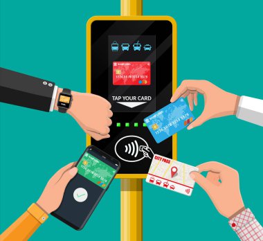 Havaalanı, metro, otobüs, metro bilet validator.