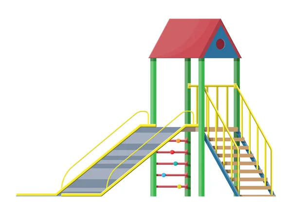 Scivolo per bambini con scala e tetto — Vettoriale Stock