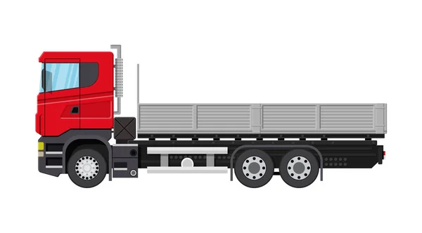 Camión de carga con plataforma — Vector de stock
