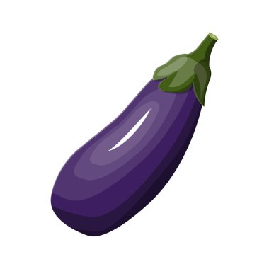 Yeşil yaprakları ile taze patlıcan.