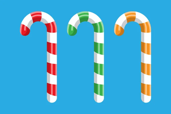 Candy cane. Christmas candy. — Stock Vector