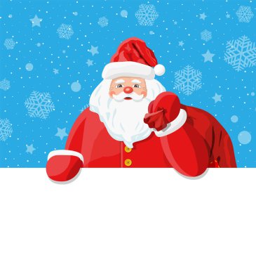 Komik Noel Baba karakteri tebrik