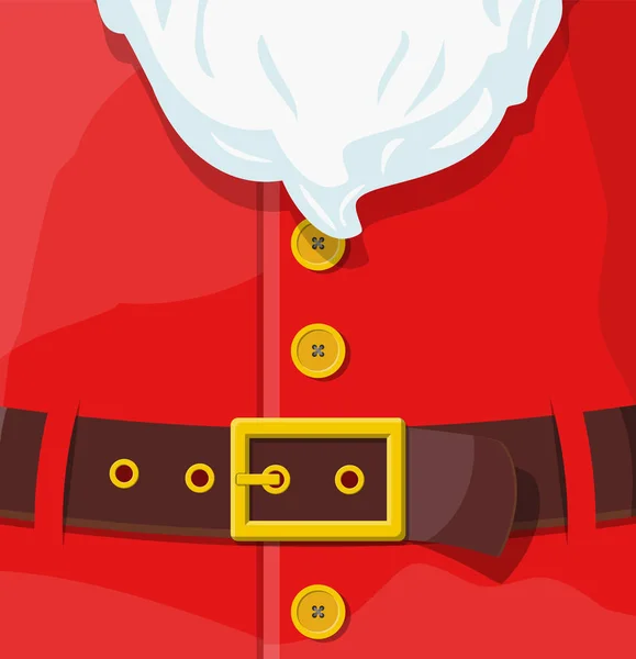 Traje rojo de Papá Noel . — Vector de stock