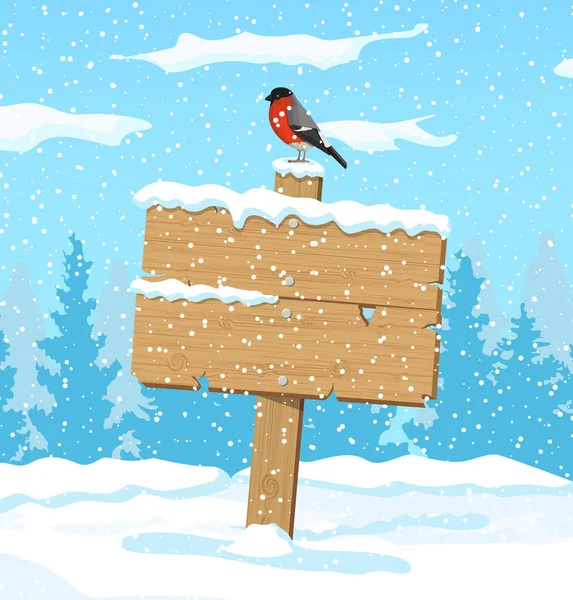 クリスマス冬の風景 — ストックベクタ
