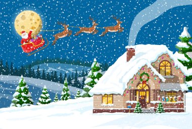 Banliyö evi karla kaplı.