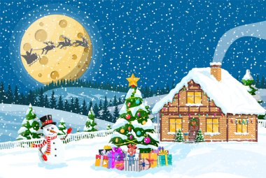 Neşeli Noel tatil Noel kutlaması.