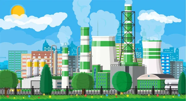 绿色生态工厂 — 图库矢量图片