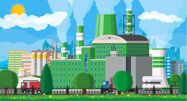 Зелений Еко завод — стоковий вектор
