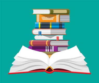 Sayfaları aşağı bir yukarı yönlü ile açık kitap