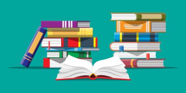 Sayfaları aşağı bir yukarı yönlü ile açık kitap