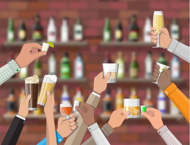 Bar, kafe veya barın içi.