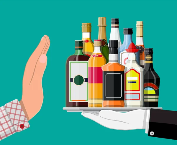 Alcohol abuse concept. — Stock Vector