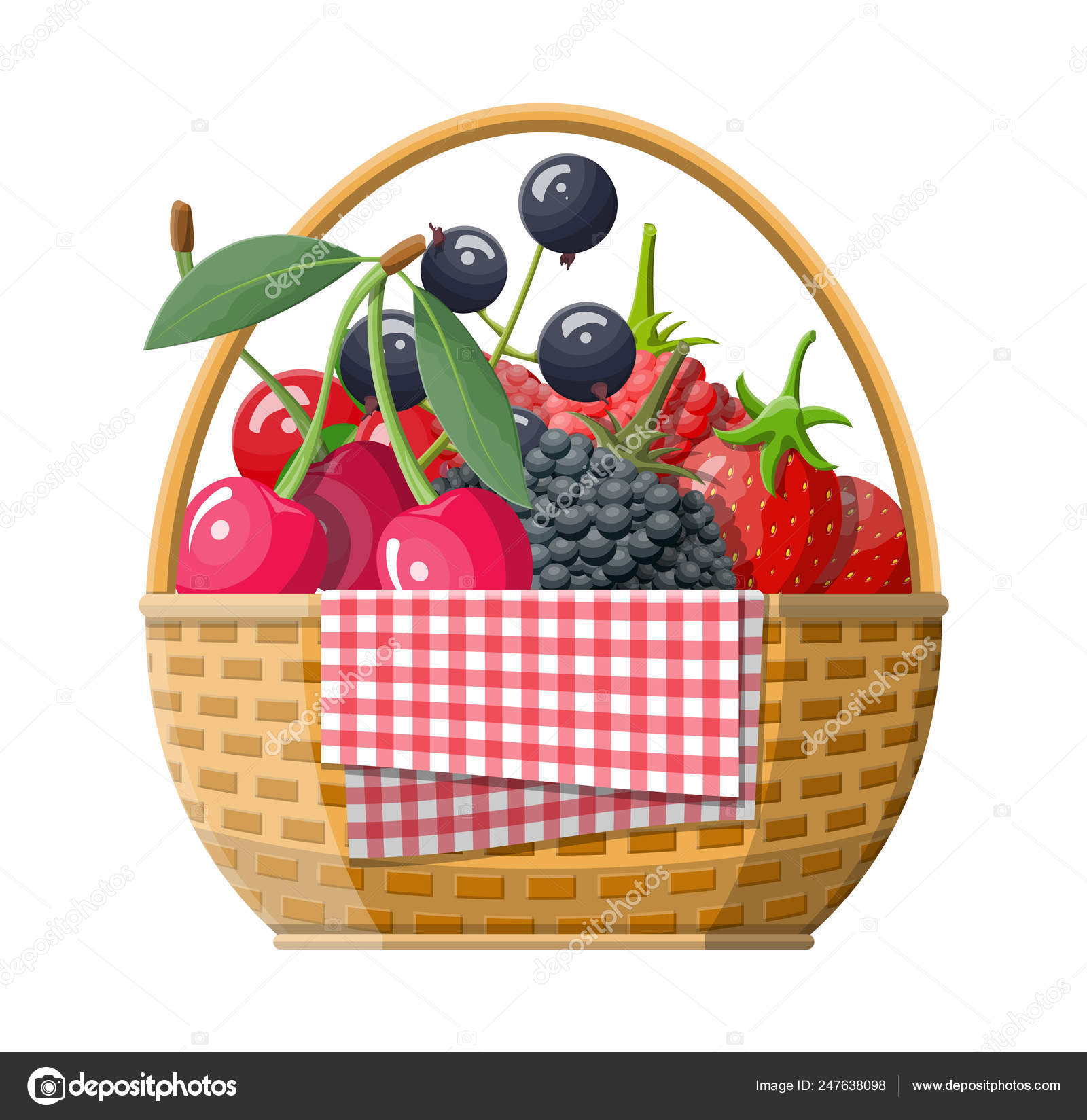 Рисунок корзина с ягодами