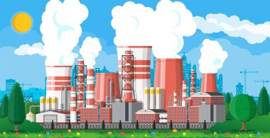 Sanayi fabrikası, elektrik santrali.