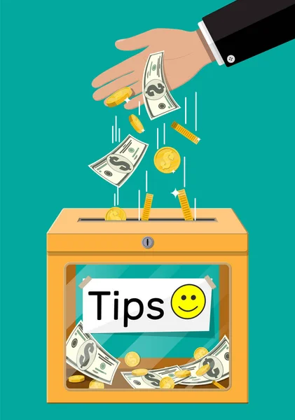 Narancs tip Box tele készpénz. — Stock Vector