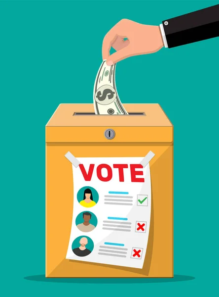 Selling vote for election — Stock Vector