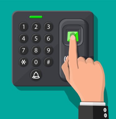 Parola ve parmak izi güvenlik aygıtı