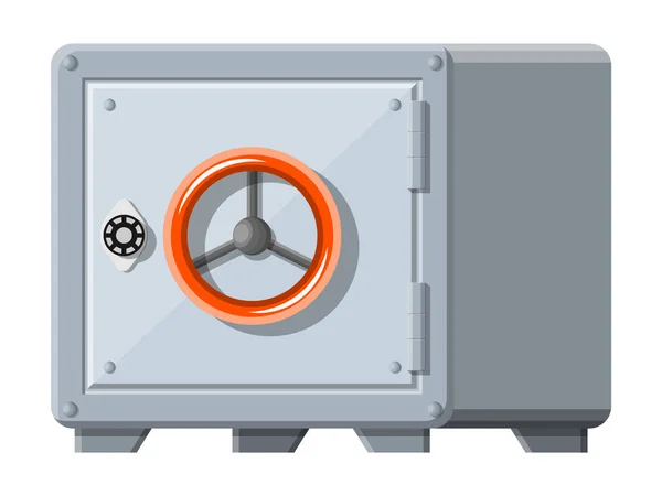 Metalowy sejf z zamkniętymi drzwiami dla pieniędzy — Wektor stockowy