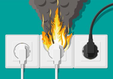 Elektrik prizi yanıyor. Ağın aşırı yüklenmesi.