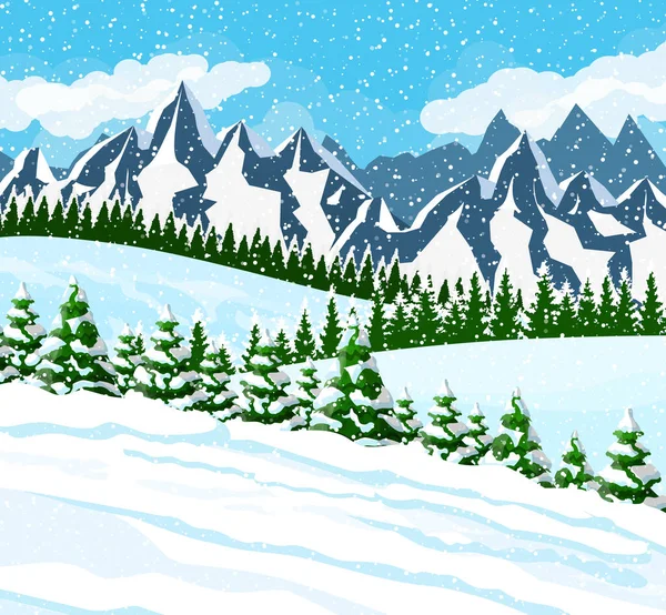 Winter Kerst Achtergrond — Stockvector