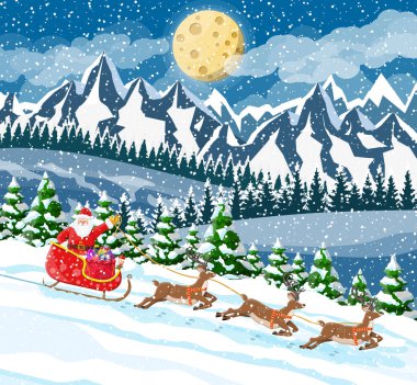 Noel Yeni Yıl Kış Manzarası