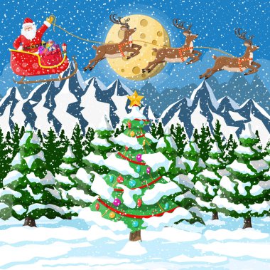 Noel Yeni Yıl Kış Manzarası