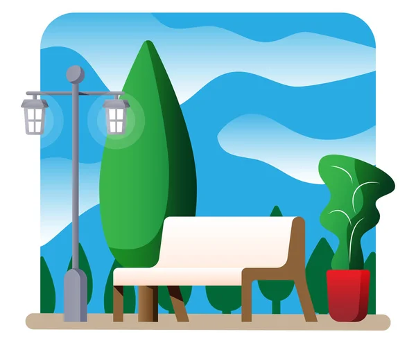 Concepto de parque urbano — Vector de stock