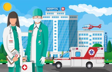Ambulans personeli konsepti.