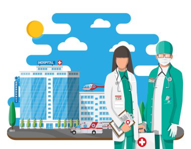 Ambulans personeli konsepti.