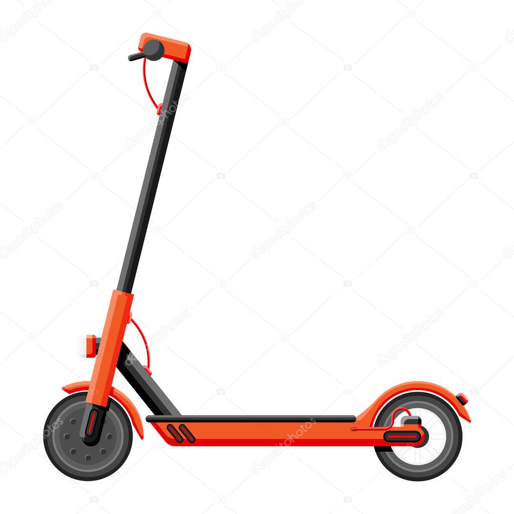 Electric scooter isolated on white.