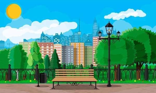 Concept de parc municipal — Image vectorielle