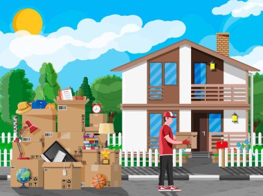New House 'a taşınıyorum. Aile Yeni Ev 'e Taşındı.