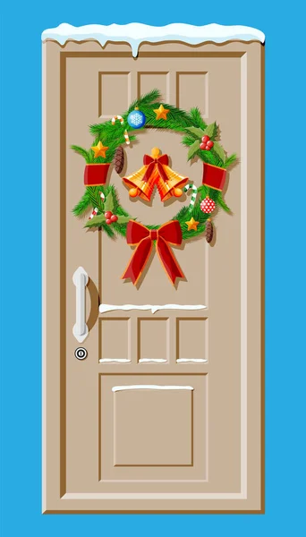 Decorazione porta di Natale isolato — Vettoriale Stock