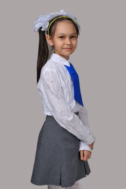 Temel sınıflar öğrenci kız portresi.