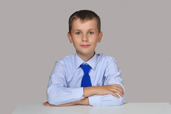 Portret Chłopca Ucznia Klas Podstawowych — Zdjęcie stockowe