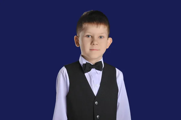Portrait Smart Boy Shirt — Stock Photo, Image