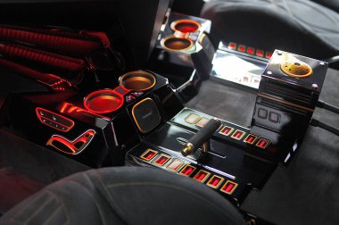 Frankfurt, Almanya - Eylül 2019: Siyah Ramsmobile Rm-X2 tabanlı 