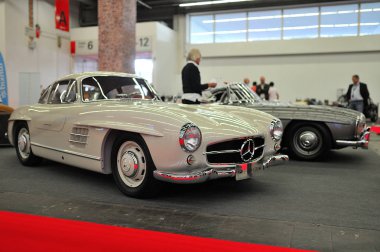 Frankfurt, Almanya - Eylül 2019: retro Mercedes car, Iaa Internat