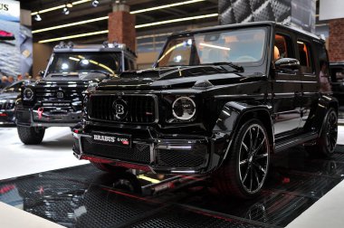 Frankfurt, Almanya - Eylül 2019: siyah Brabus, Iaa International 