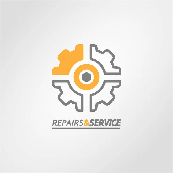 Gear Shape Logo Logotype Car Service Logotype Repair Service Maintenance — Stock Vector