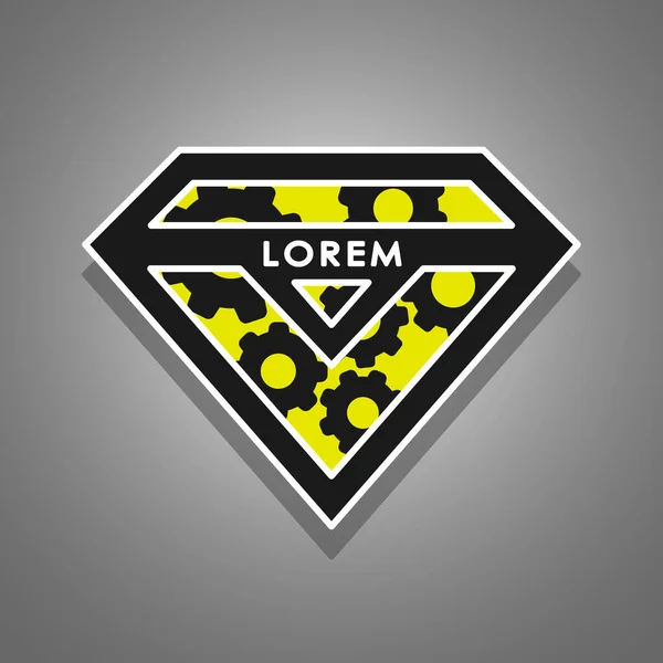 Vites biçimli logo. Endüstriyel vektör logosu tasarımı. Tamir ya da onarım ve bakım işleri için logot. Araba servisi için logotype.