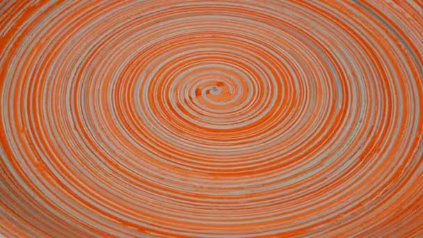 Spiraal Abstracte Rode Bruine Achtergrond Klei Schotel Optische Illusie Whirlpool — Stockvideo