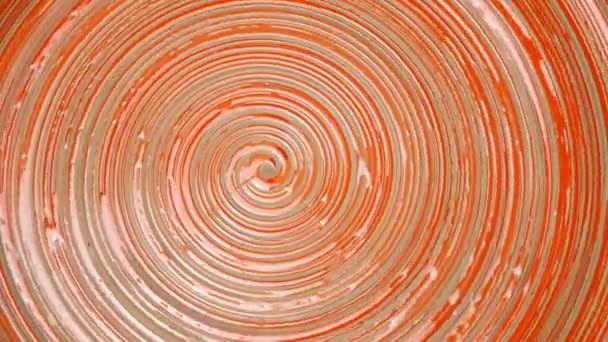 Espiral Abstracto Fondo Rojo Marrón Plato Arcilla Ilusión Óptica Efecto — Vídeo de stock