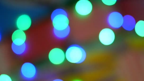 Des Lumières Floues Colorées Rouge Vert Jaune Orange Bleu Déconcentré — Video