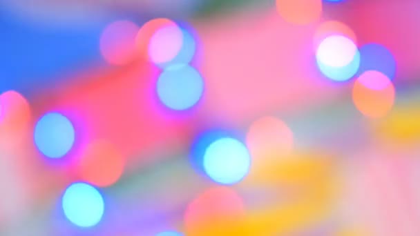 Blurred Colorful Lights Red Green Yellow Orange Blue Defocused Glittering — Stock Video