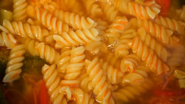 Σπιτική Μαγειρική Έννοια Της Υγιεινής Χορτοφαγική Άπαχο Φαγητό Σούπα Λαχανικών — Αρχείο Βίντεο