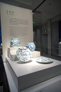 Şangay, Çin - 8 Aralık 2024 Şangay Müzesinde Tarihi Sergi