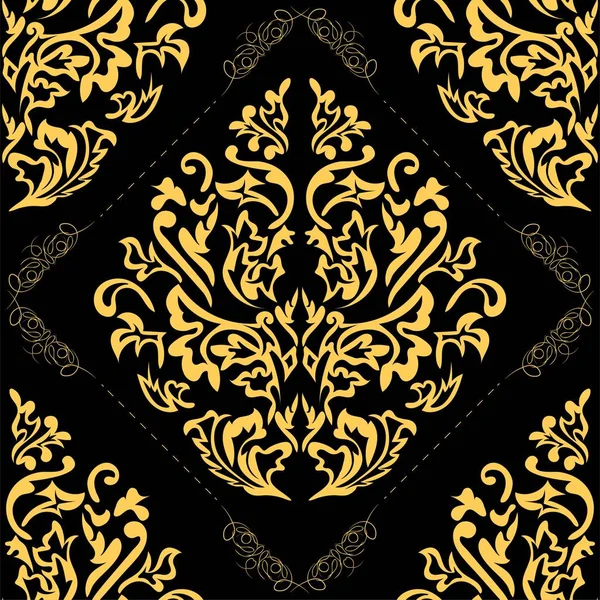 Vektör damasko seamless modeli öğe. Klasik Şam süsleme, kaydırma royal Victoria sorunsuz doku duvar kağıdı, tekstil. Mükemmel çiçek Barok şablonu.