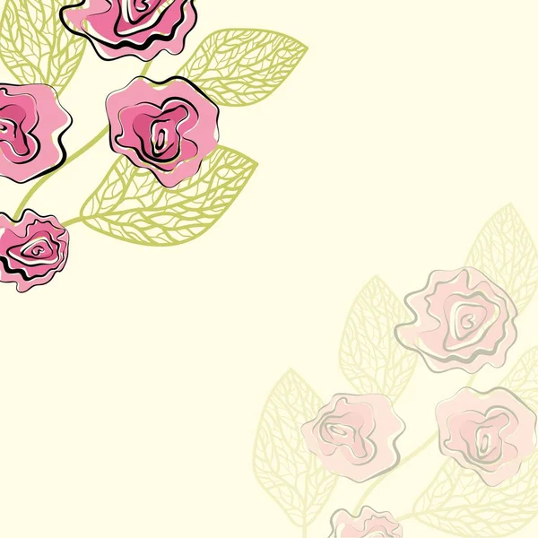 Motif Rose Vecteur Illustration Vectorielle Eps — Image vectorielle